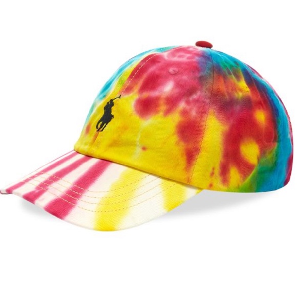 NEW POLO rainbow tie dye baseball cap hat ralph - Picture 16 of 16